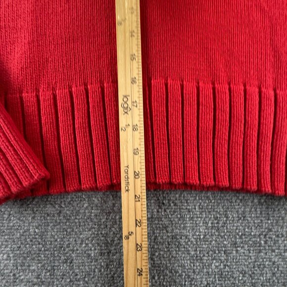 Polo Jeans Ralph Lauren Red Knit Pullover Flag Sweater RL Embroidered Large - Picture 5 of 16